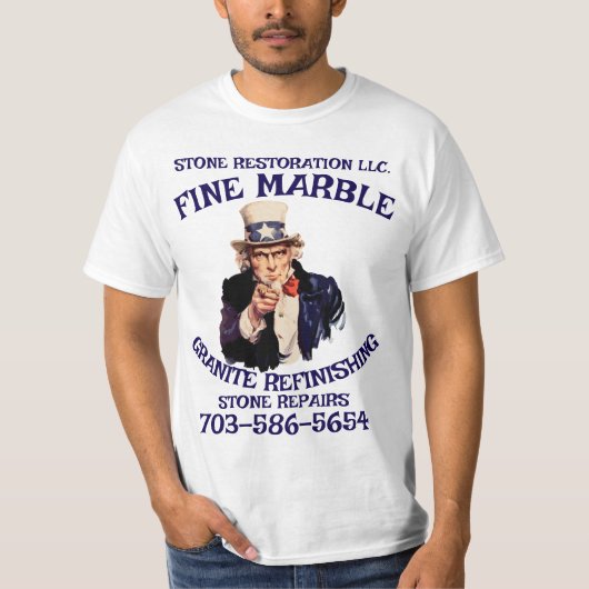 Marble Granite Refinishing Repair 703-586-5654 VA T-shirt (Voorkant)