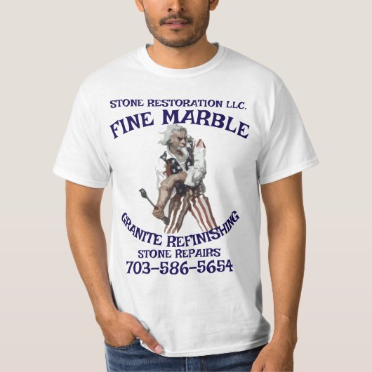 Marble Granite Refinishing Repair 703-586-5654 VA T-shirt (Voorkant)