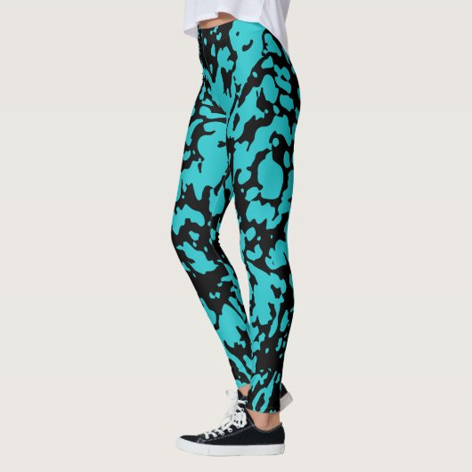 Marble Granite Texture Blue Leggings (Links)
