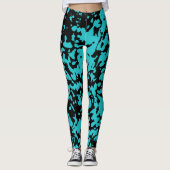 Marble Granite Texture Blue Leggings (Voorkant)