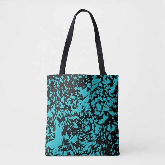 Marble Granite Texture Blue Tote Bag (Voorkant)