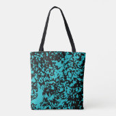 Marble Granite Texture Blue Tote Bag (Achterkant)