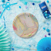 Marble Granite Texture Colorful Papieren Bordje (Feest)