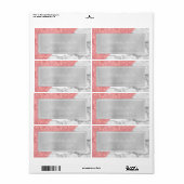 Marble Gray Pink Rose Gold Return-adreslabels Etiket (Full Sheet)