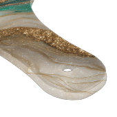Marble Green Gold Glitter Elegant Personalized  Snijplank (Hoek)
