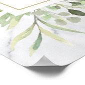 Marble Greenery Photo Celebration of Life Sign Poster (Hoek)