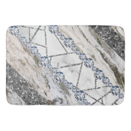 Marble Grey Gold White Badmat