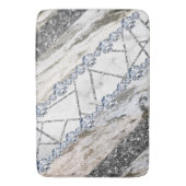 Marble Grey Gold White Badmat (Voorkant Verticaal)