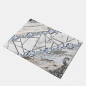 Marble Grey Gold White Deurmat (Schuin)