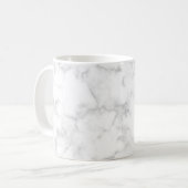 Marble Grey White Abstract Pattern Modern Elegant Koffiemok (Voorkant links)