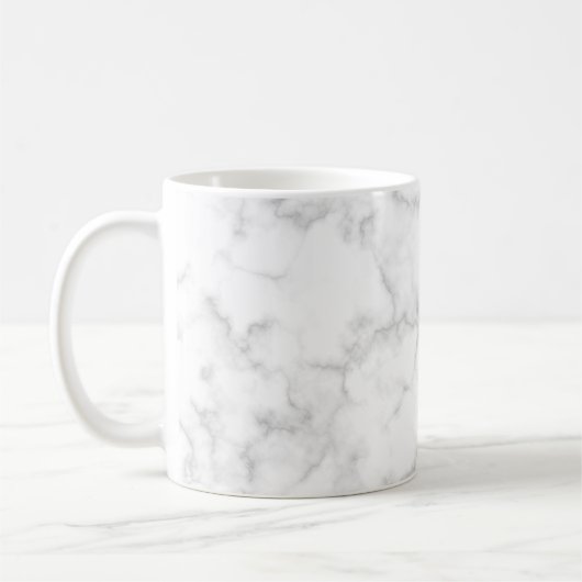 Marble Grey White Abstract Pattern Modern Elegant Koffiemok (Links)