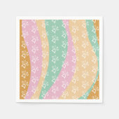 Marble Groovy (Pet Paw afdrukken) Retro Servet (Voorkant)