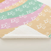 Marble Groovy (Pet Paw afdrukken) Retro Sherpa Deken (3/4)