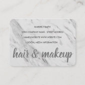 Marble Hair en Makeup Visitekaartje (Voorkant)