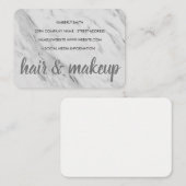 Marble Hair en Makeup Visitekaartje (Voorkant / Achterkant)