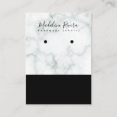 Marble Handmade Artisan Earring Display Kaarten Contactkaartje (Voorkant)