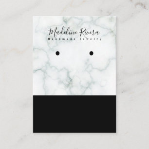 Marble Handmade Artisan Earring Display Kaarten Contactkaartje