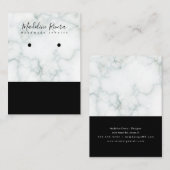Marble Handmade Artisan Earring Display Kaarten Contactkaartje (Voorkant / Achterkant)