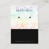 Marble Handmade Artisan Earring Display Kaarten Contactkaartje (Voorkant)