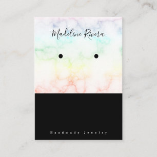 Marble Handmade Artisan Earring Display Kaarten Contactkaartje