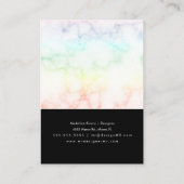 Marble Handmade Artisan Earring Display Kaarten Contactkaartje (Achterkant)