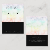 Marble Handmade Artisan Earring Display Kaarten Contactkaartje (Voorkant / Achterkant)