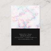 Marble Handmade Artisan Earring Display Kaarten Contactkaartje (Achterkant)