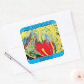MARBLE HEART INDICA VIERKANTE STICKER (Envelop)