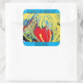 MARBLE HEART INDICA VIERKANTE STICKER (Tas)
