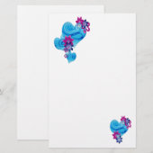 Marble Hearts Briefpapier (Voorkant / Achterkant)