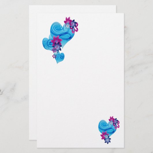 Marble Hearts Briefpapier (Voorkant / Achterkant)