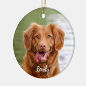 Marble Herembrance Quote Dog Foto Pet Memorial Keramisch Ornament (Links)