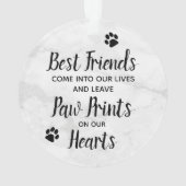 Marble Herembrance Quote Dog Foto Pet Memorial Ornament (achterkant)