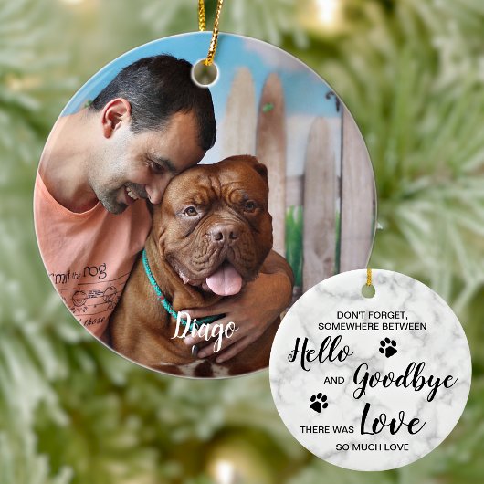 Marble Herembrance Quote Pet Memorial Dog Foto Keramisch Ornament