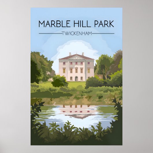 Marble Hill Park Twickenham Reisposter Poster (Voorkant)