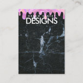 Marble Holo Drip Crystal Earring Display Kaart Visitekaartje (Voorkant)