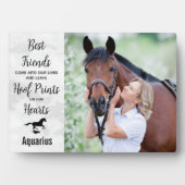 Marble Hoof Prints op ons hart gedenkteken Fotoplaat (voorkant)