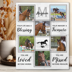 Marble Horse Memorial Foto Collage Fotoplaat
