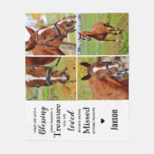 Marble Horse Pet Memorial Foto Fleece Deken (Voorkant)