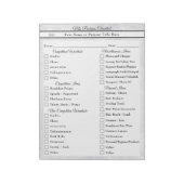 Marble Ice Aangepaste Optocht Inpak Checklist Notitieblok (Linkerzijde)