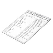 Marble Ice Custom Pageant Packing Checklist Notitieblok (Schuin)