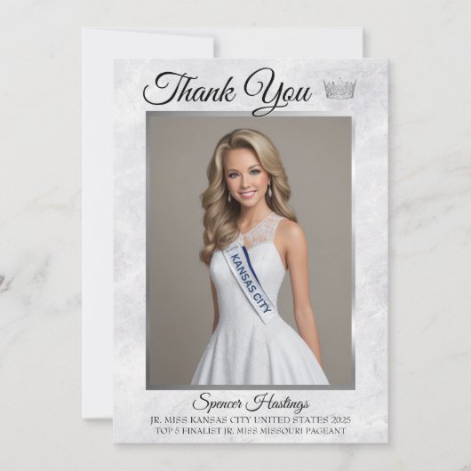 Marble Ice Pageant bedankkaart (Voorkant)