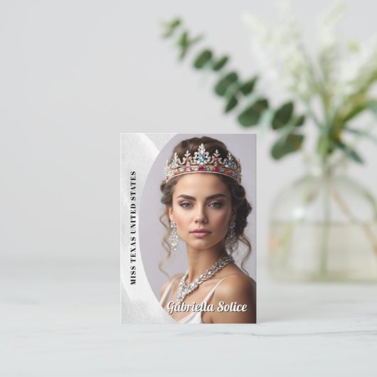 Marble Ice Pageant Platform Visitekaartje (Staand voorkant)