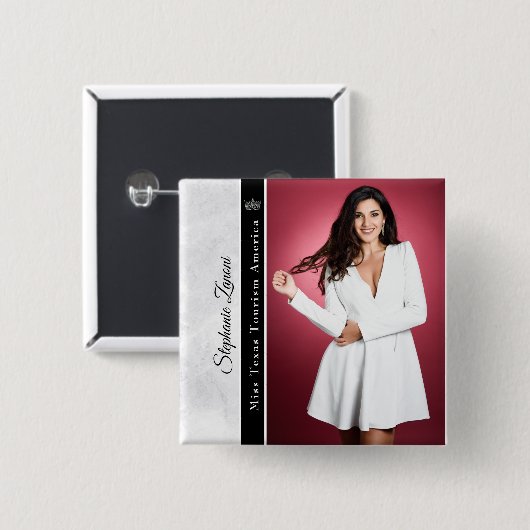 Marble Ice Pageant Sash Button Pin (Voorkant /achterkant)