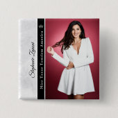 Marble Ice Pageant Sash Button Pin (Voorkant)