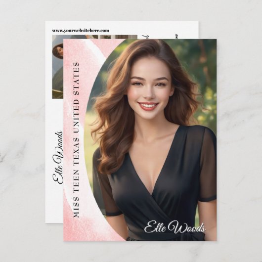 Marble Ice Photo Card Pageant Autograph Postcard Briefkaart (Voorkant / Achterkant)