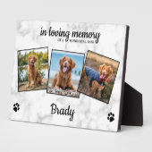 Marble in Loving Memory 3 Photo Pet Memorial Fotoplaat (Zijkant)