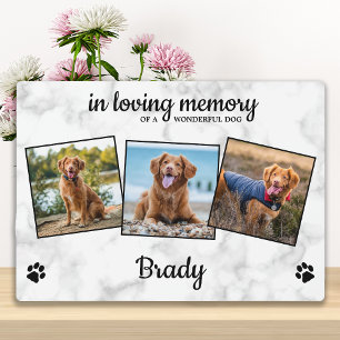 Marble in Loving Memory 3 Photo Pet Memorial Fotoplaat