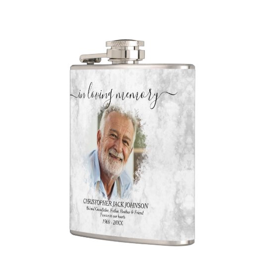 Marble in Loving Memory Funeral Memorial Tribution Heupfles (Links)