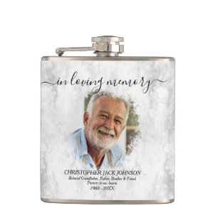 Marble in Loving Memory Funeral Memorial Tribution Heupfles